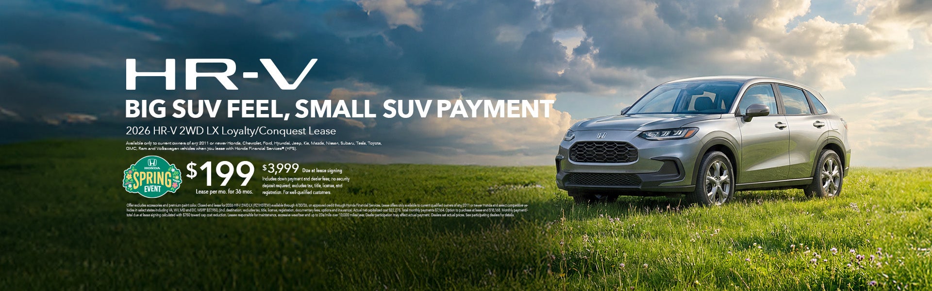 New 2026 Honda HR-V Offer in Parkersburg, WV