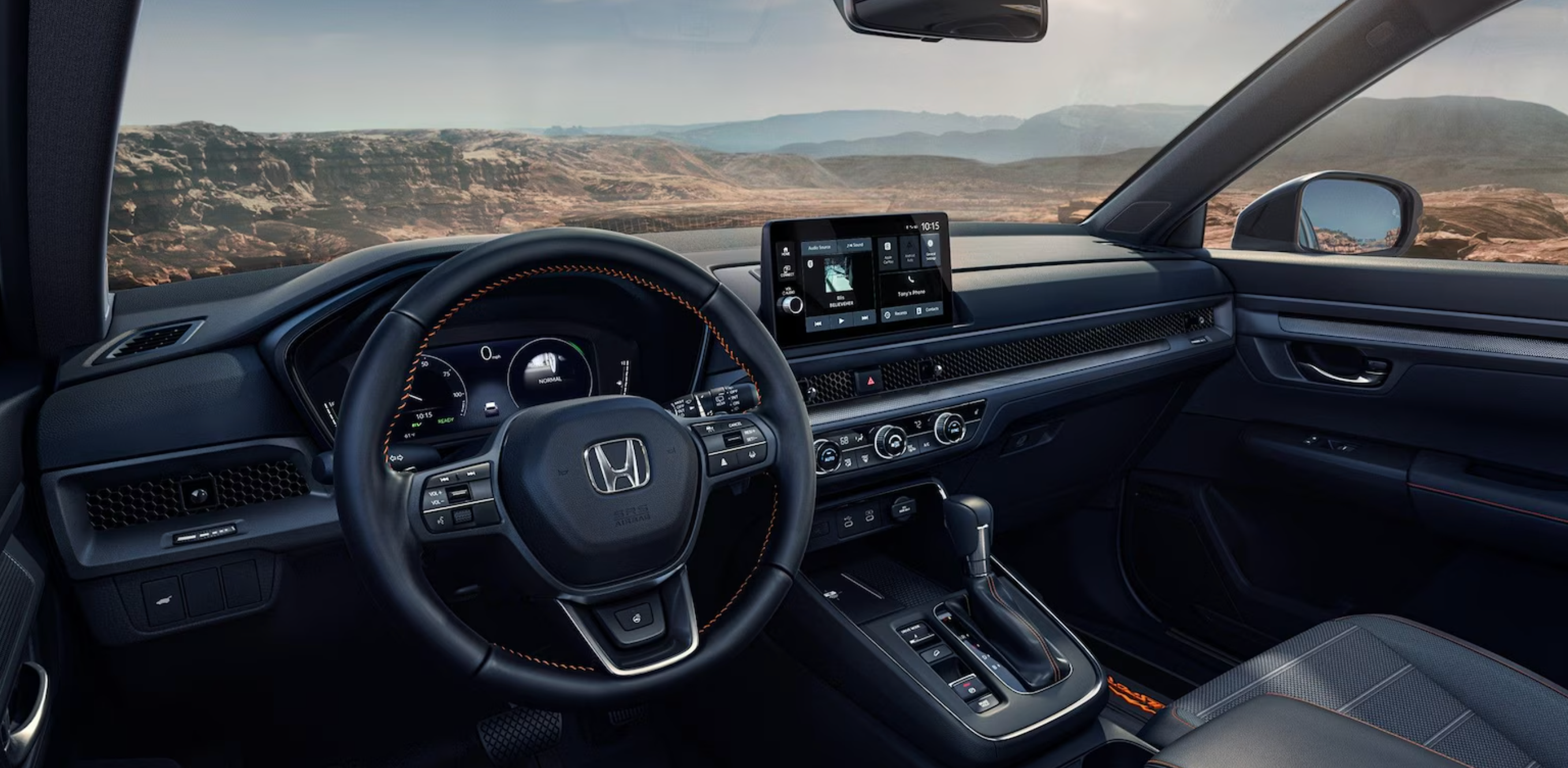 Front seat of the 2026 Honda CR-V TrailSport Hybrid in Black Cloth for sale near Ripley.